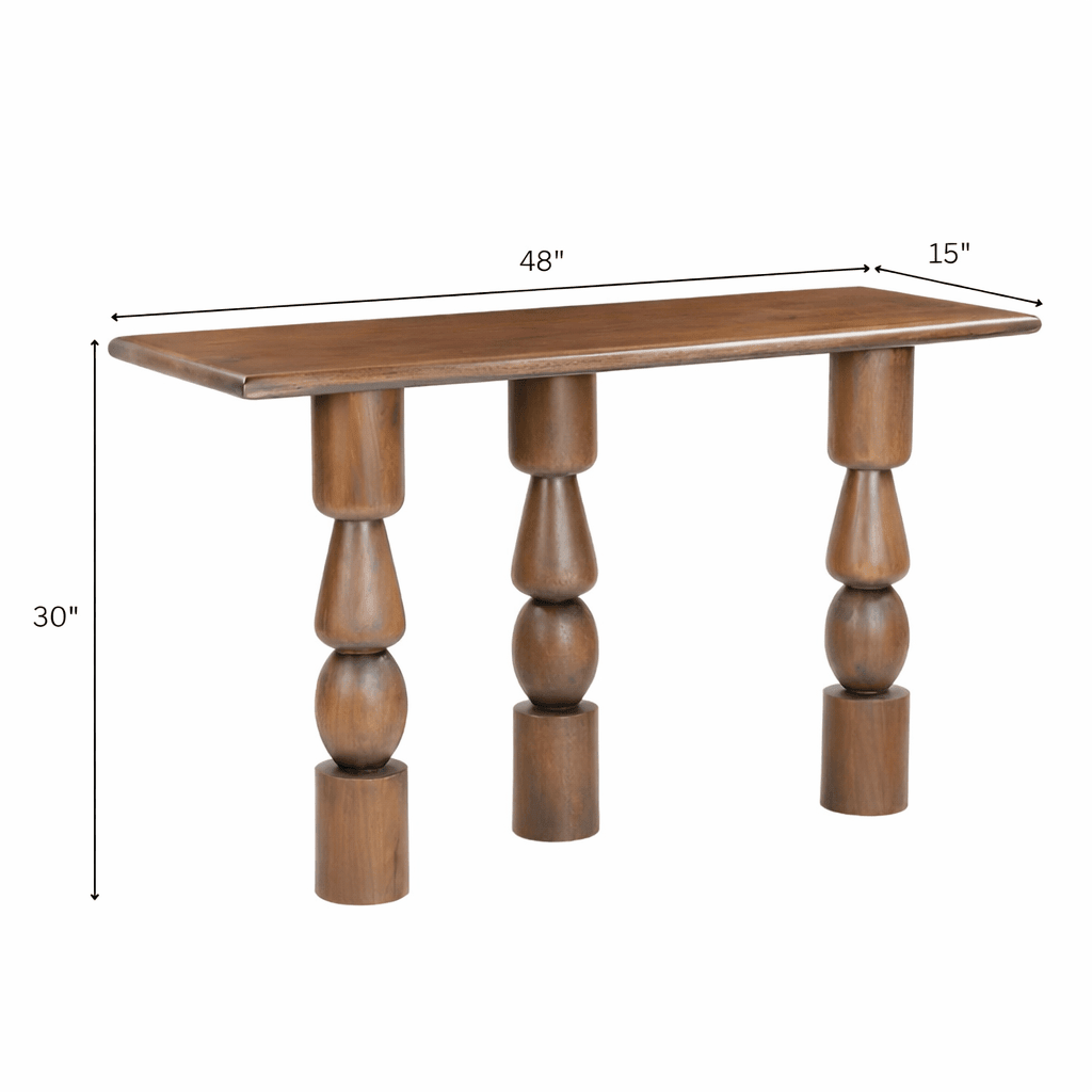 Ohm Wooden Console Table - Console Tables - Gharaana