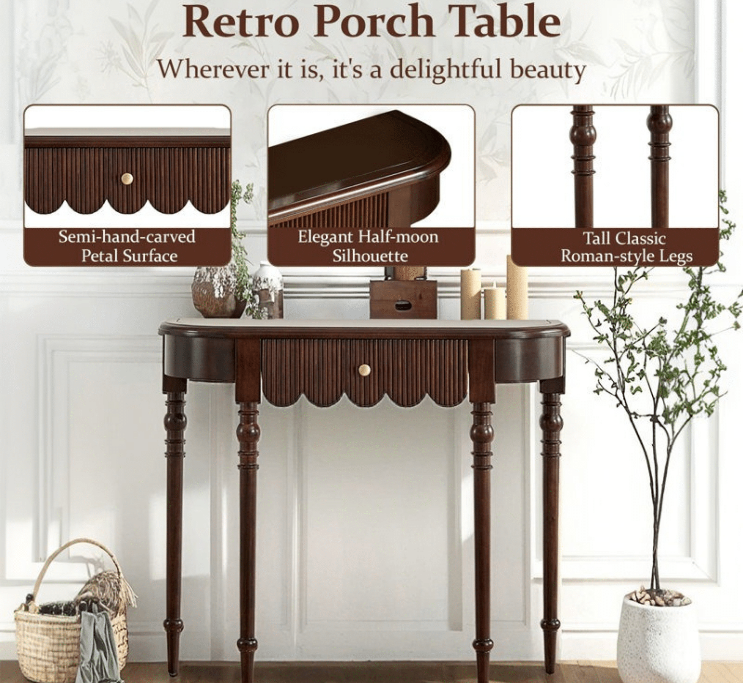 Gharaana Console Tables Sama Wooden Console Table