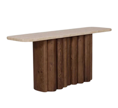 Gharaana Console Tables Sculpted Wooden Console Table