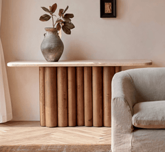 Gharaana Console Tables Sculpted Wooden Console Table