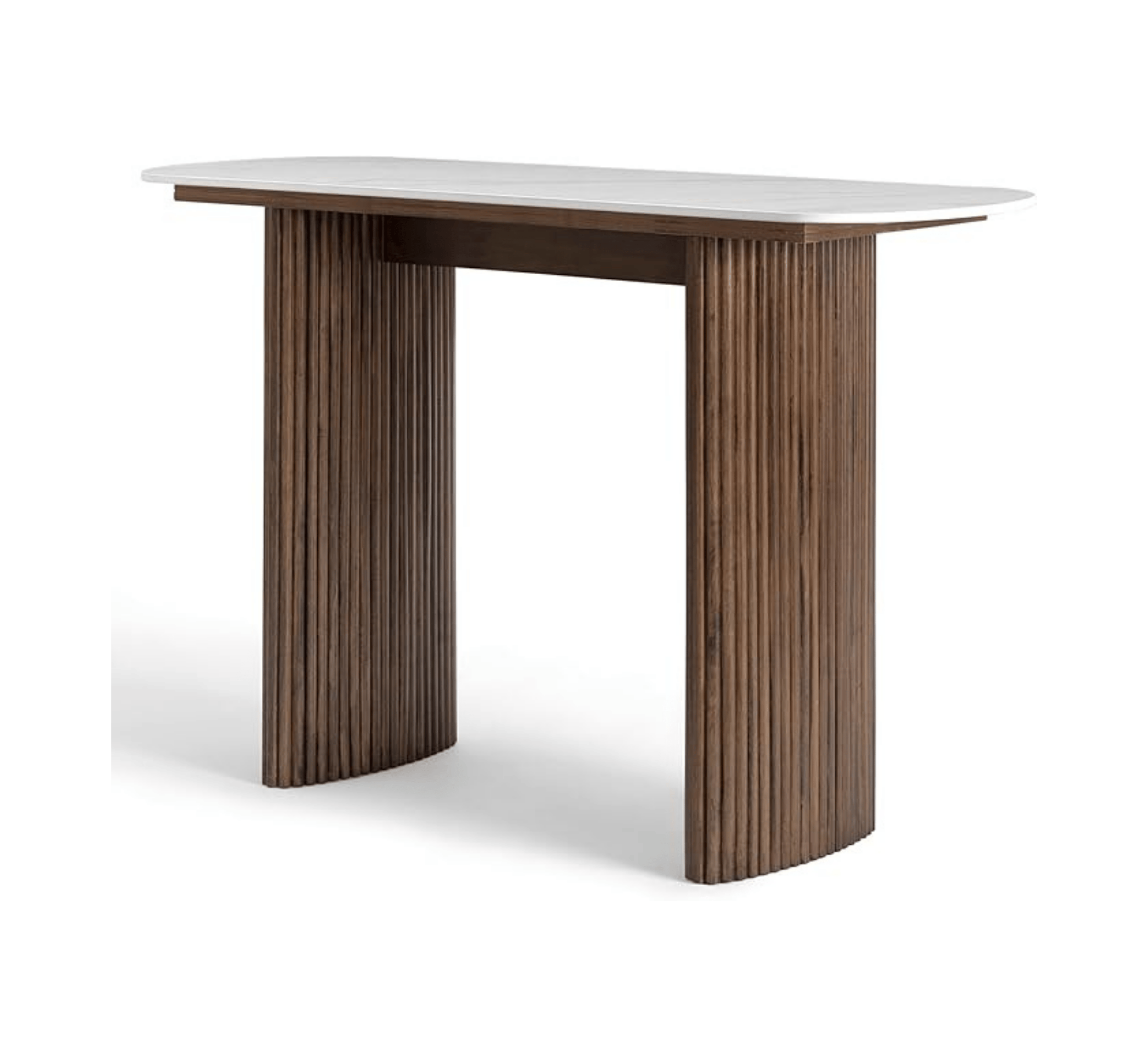 Gharaana Console Tables Sula Wooden Marble-Top Console Table