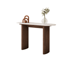 Gharaana Console Tables Sula Wooden Marble-Top Console Table