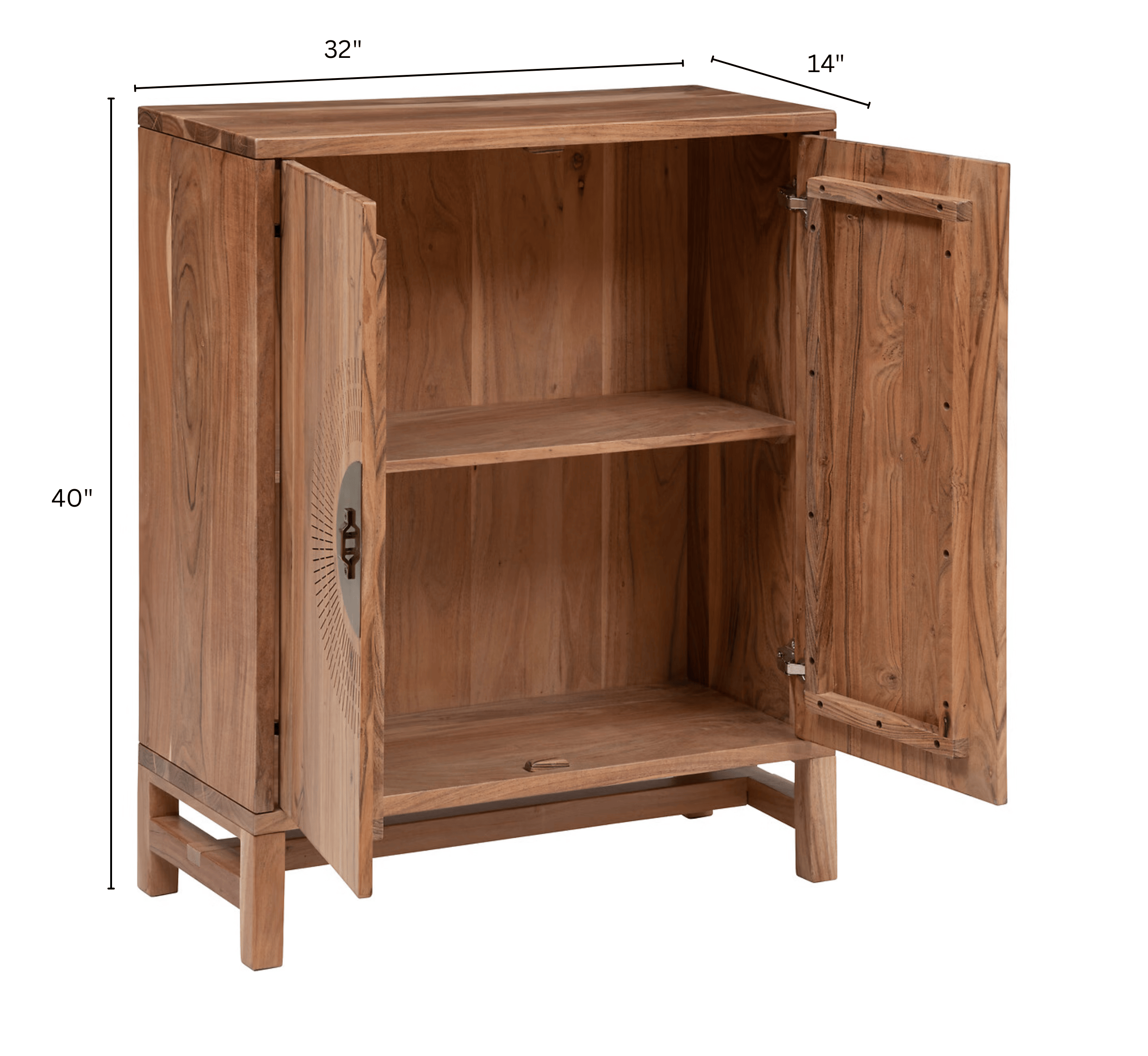 Gharaana Credenza Hutches Armour Wooden Storage Cabinet