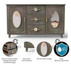 Gharaana Credenza Hutches Ethan Wooden 54" Sideboard