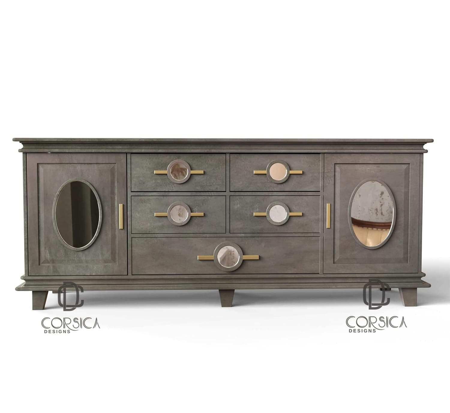 Gharaana Credenza Hutches Ethan Wooden 70" Sideboard