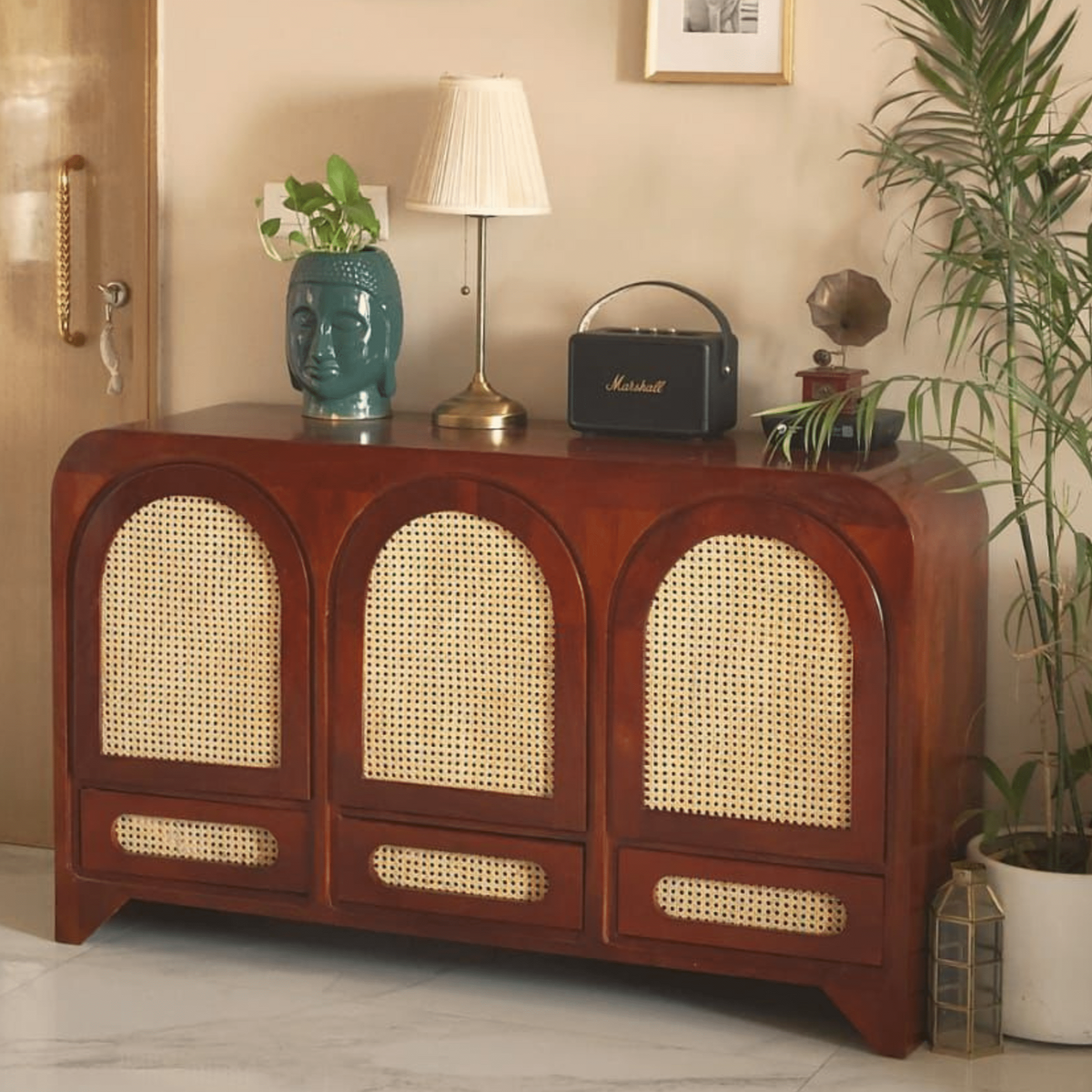 Gharaana Credenza Hutches Vyut Wooden 54" Crockery Cabinet