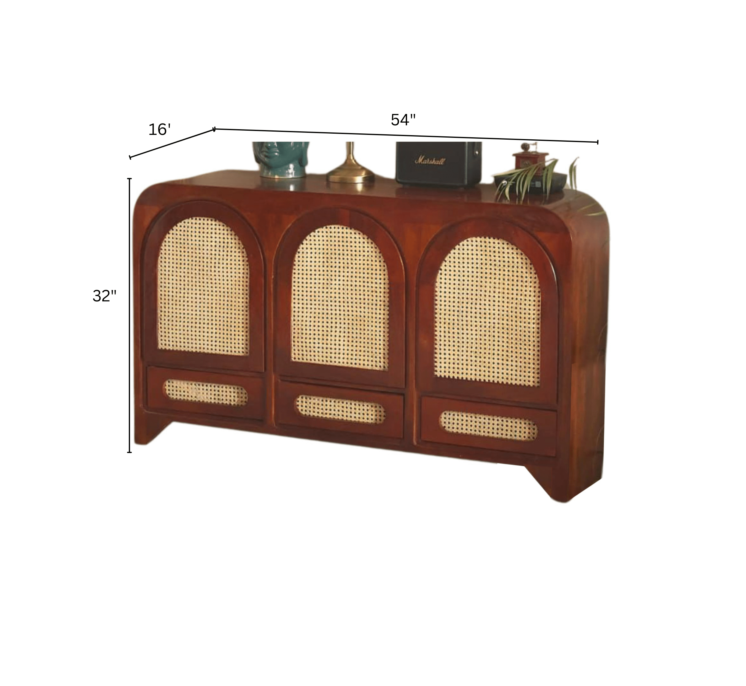 Gharaana Credenza Hutches Vyut Wooden 54" Crockery Cabinet