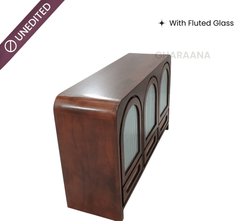 Vyut Wooden 54" Crockery Cabinet - Credenza Hutches - Gharaana