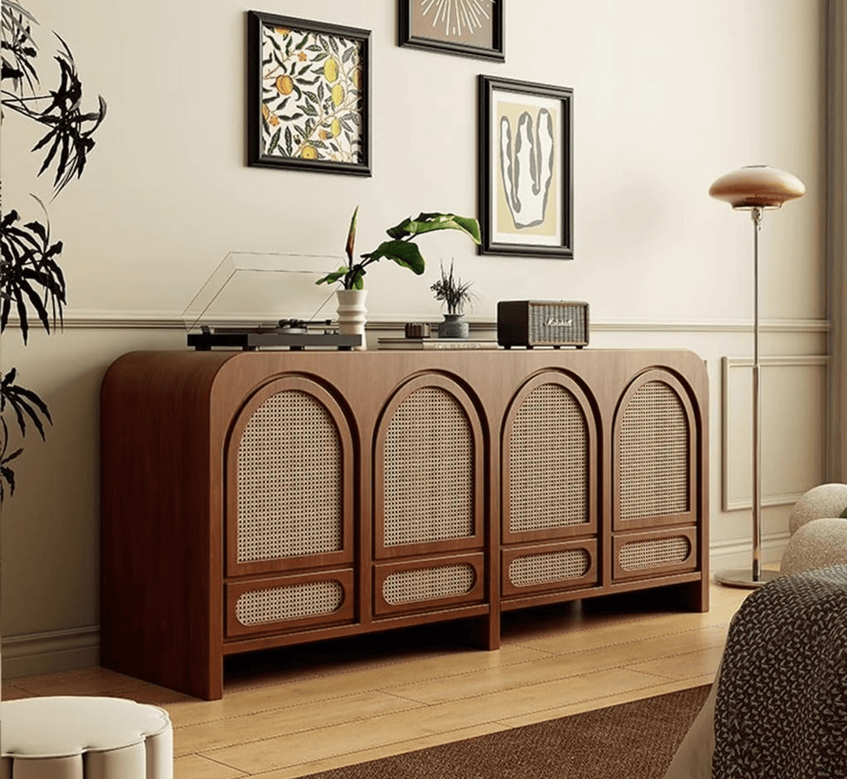 Gharaana Credenza Hutches Vyut Wooden 70" Crockery Cabinet