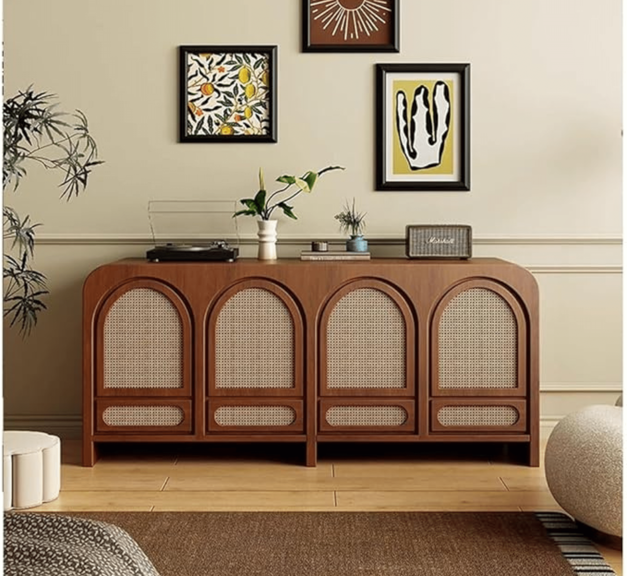 Gharaana Credenza Hutches Vyut Wooden 70" Crockery Cabinet