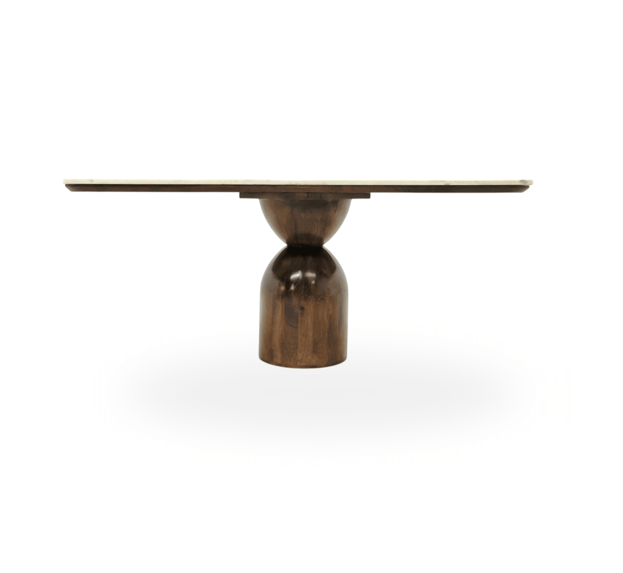 Adhira Marble - Top Wooden Dining Table Set - Dining Set - Gharaana