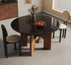Gharaana Dining Set Graham Glass-Top Dining Table Set