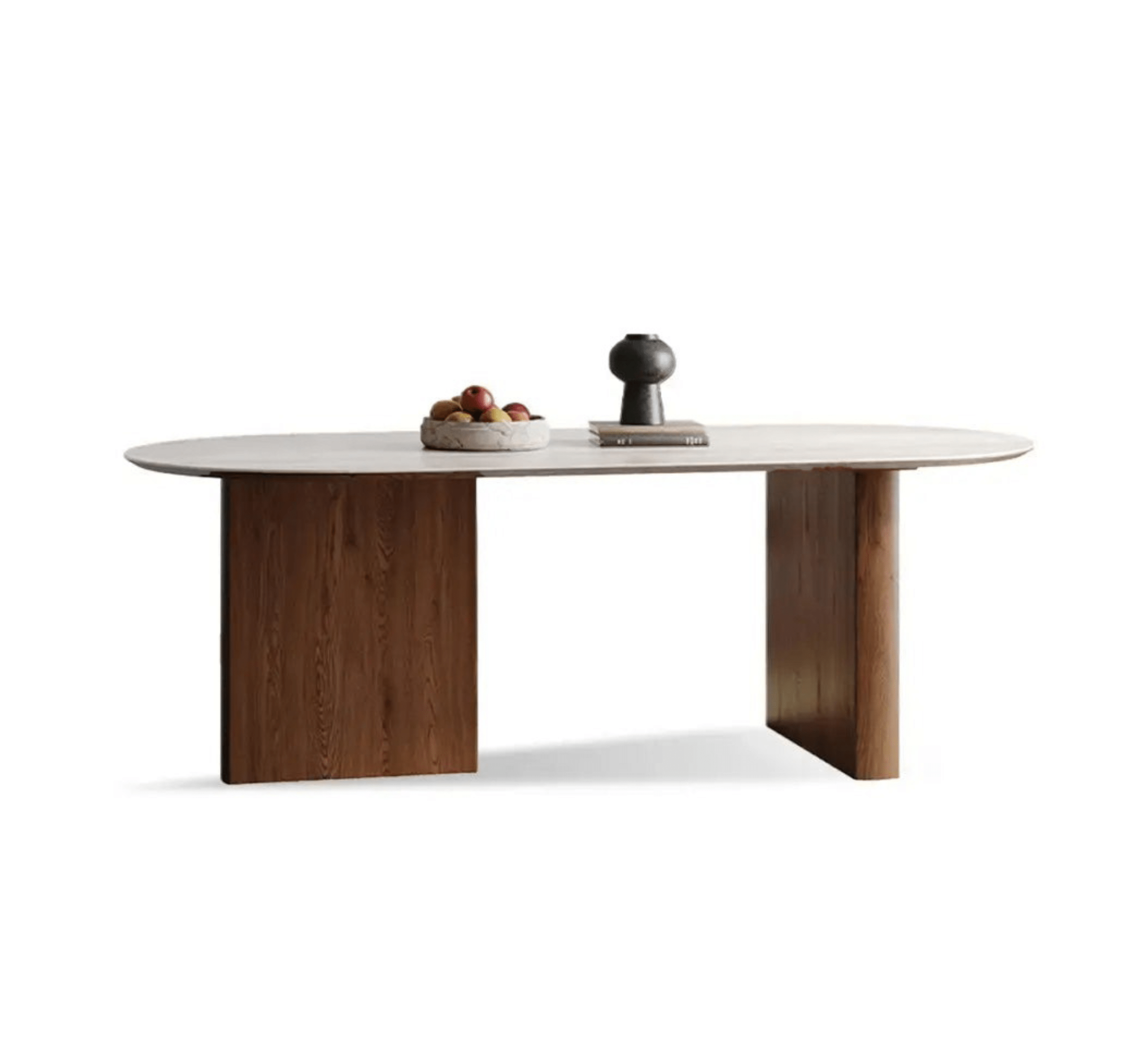 Gharaana Dining Set Lok Marble-Top Wooden Dining Table Set