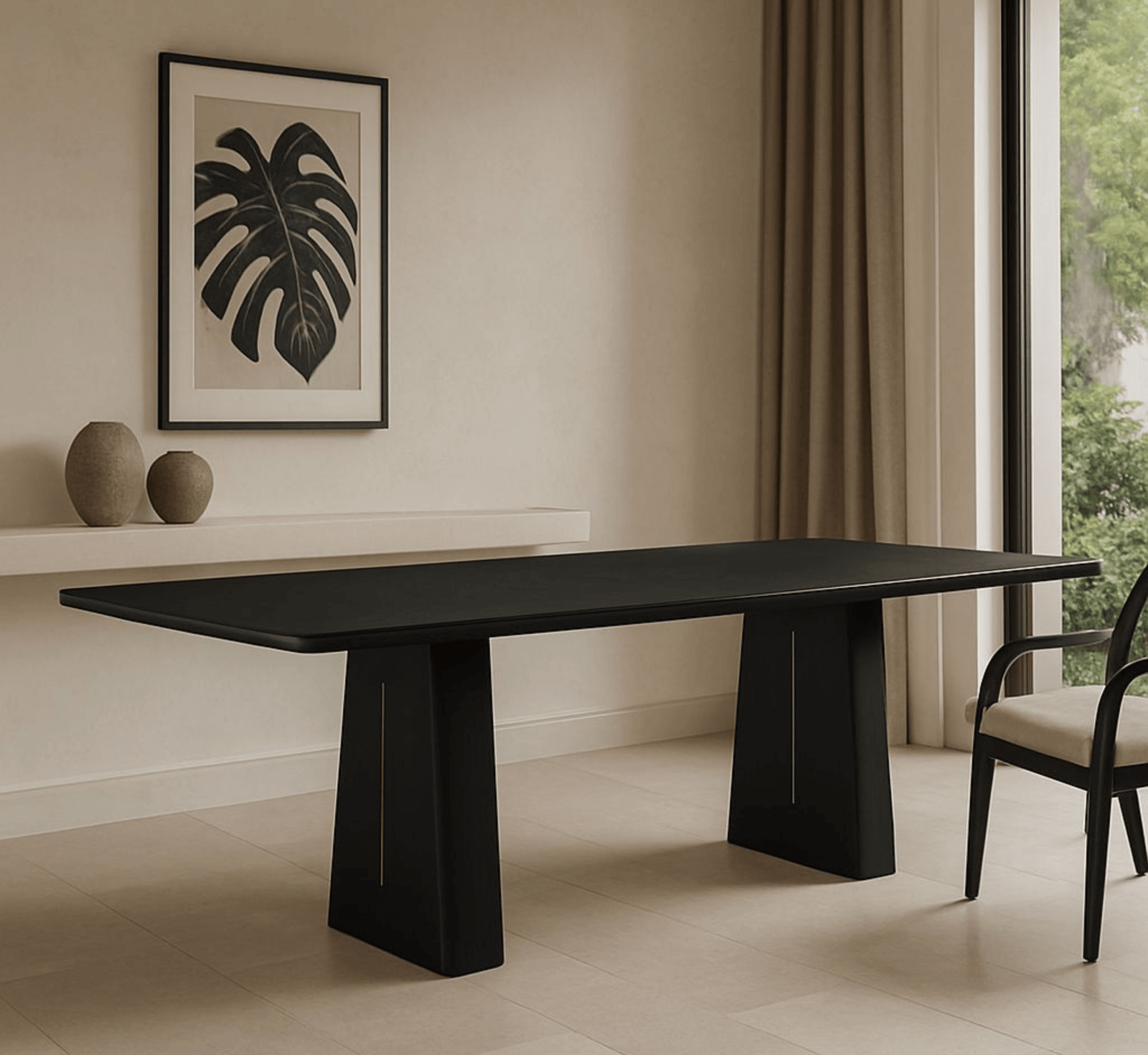 Zen Wooden Dining Table Set with chairs - Dining Set - Gharaana