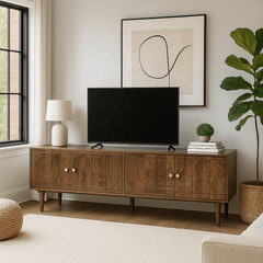 Gharaana Entertainment Centers & TV Stands Aks Wooden 6FT TV Console