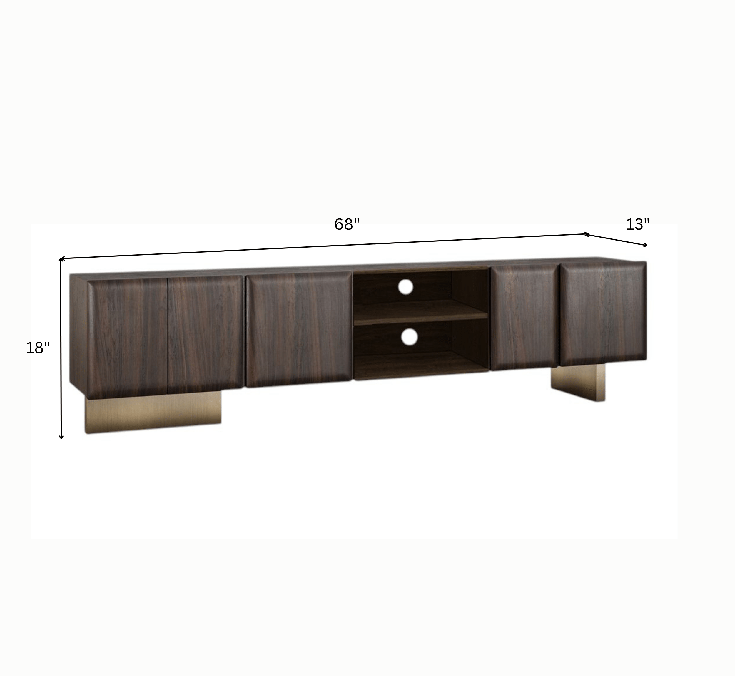Gharaana Entertainment Centers & TV Stands Kohl Wooden 6FT TV Console