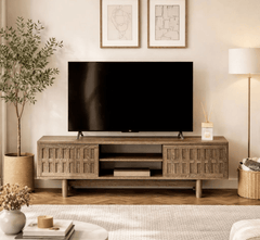 Navya Wooden 6FT TV Console - Entertainment Centers & TV Stands - Gharaana