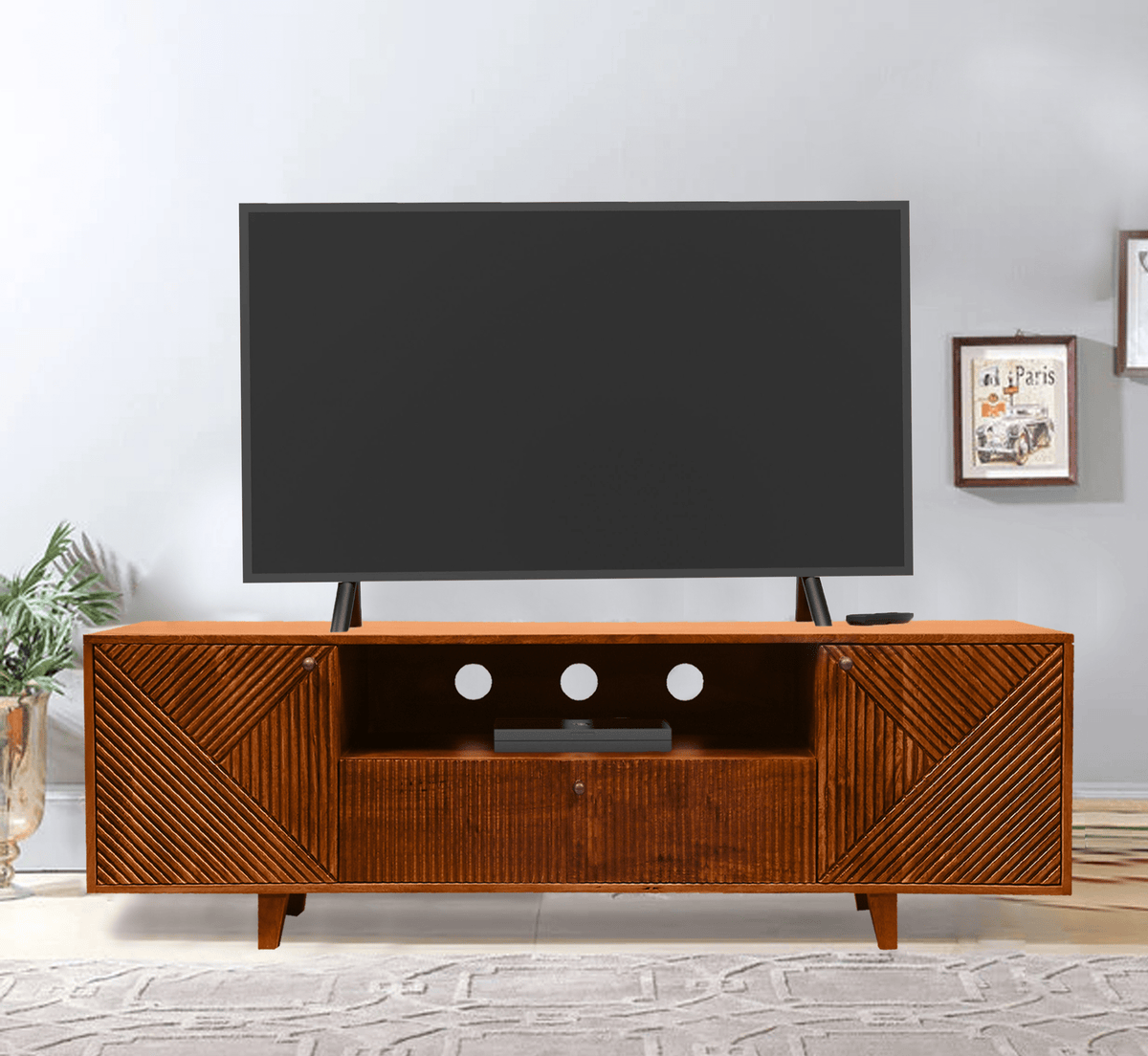 Gharaana Entertainment Centers & TV Stands Sloan Wooden TV Cabinet