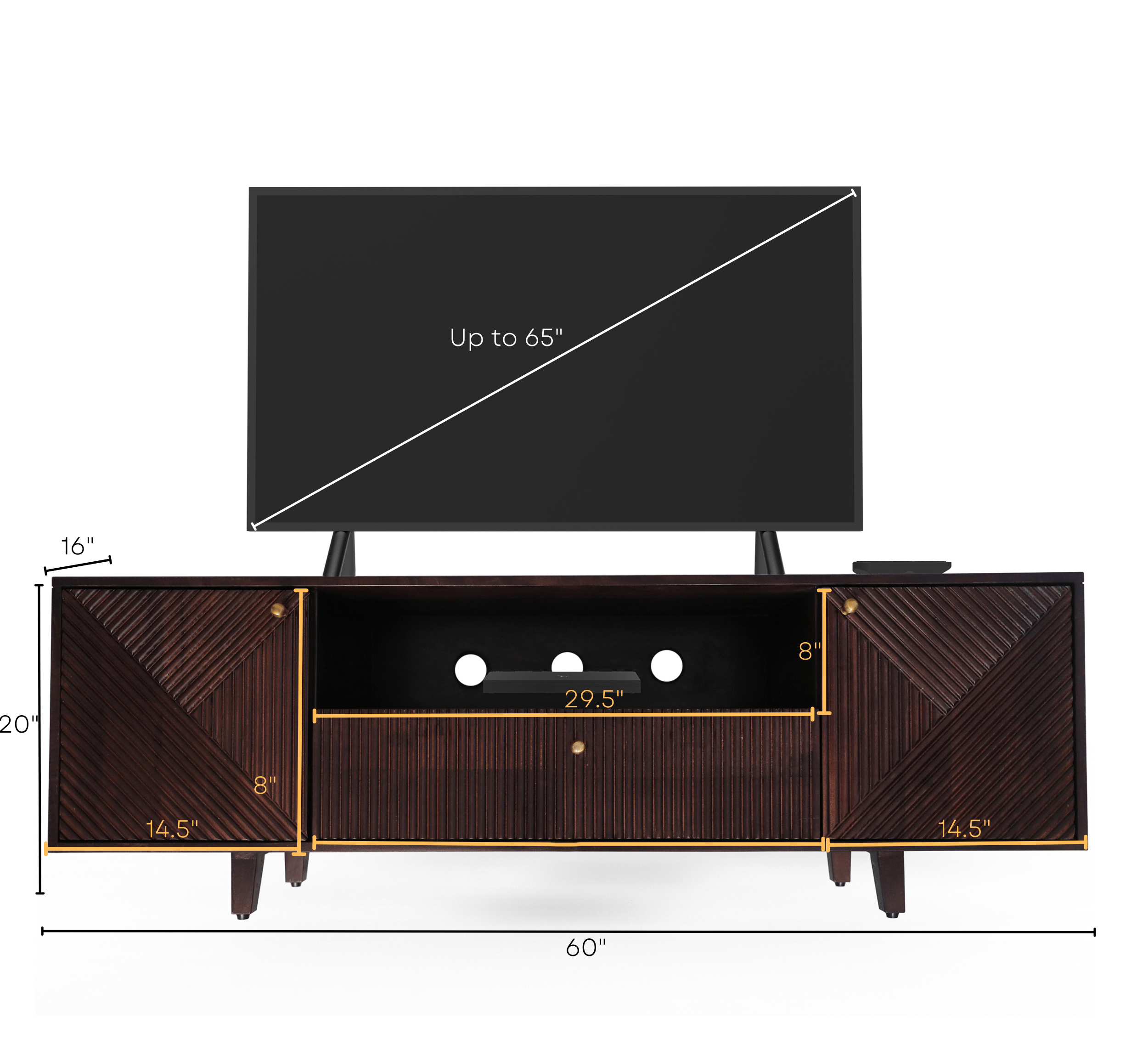 Gharaana Entertainment Centers & TV Stands Sloan Wooden TV Cabinet