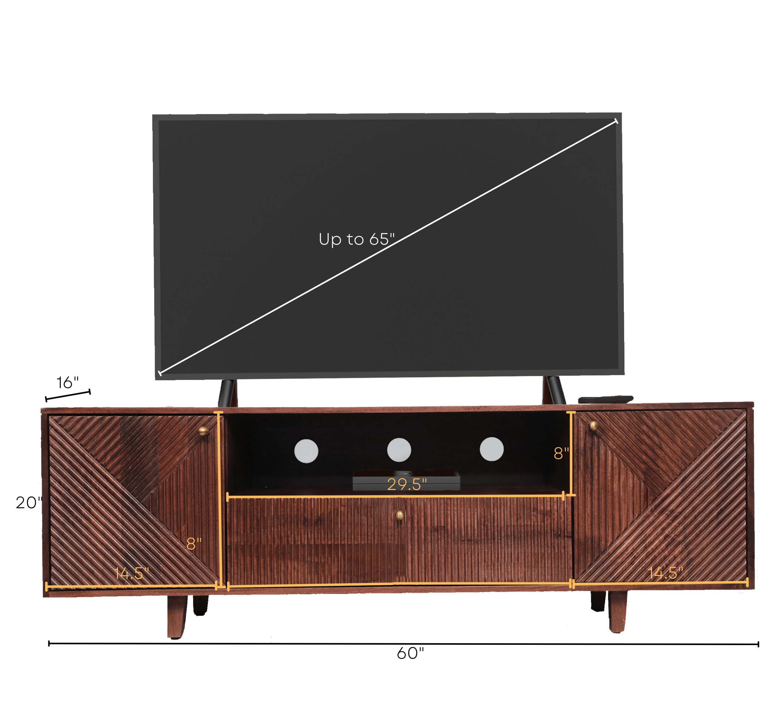 Gharaana Entertainment Centers & TV Stands Sloan Wooden TV Cabinet