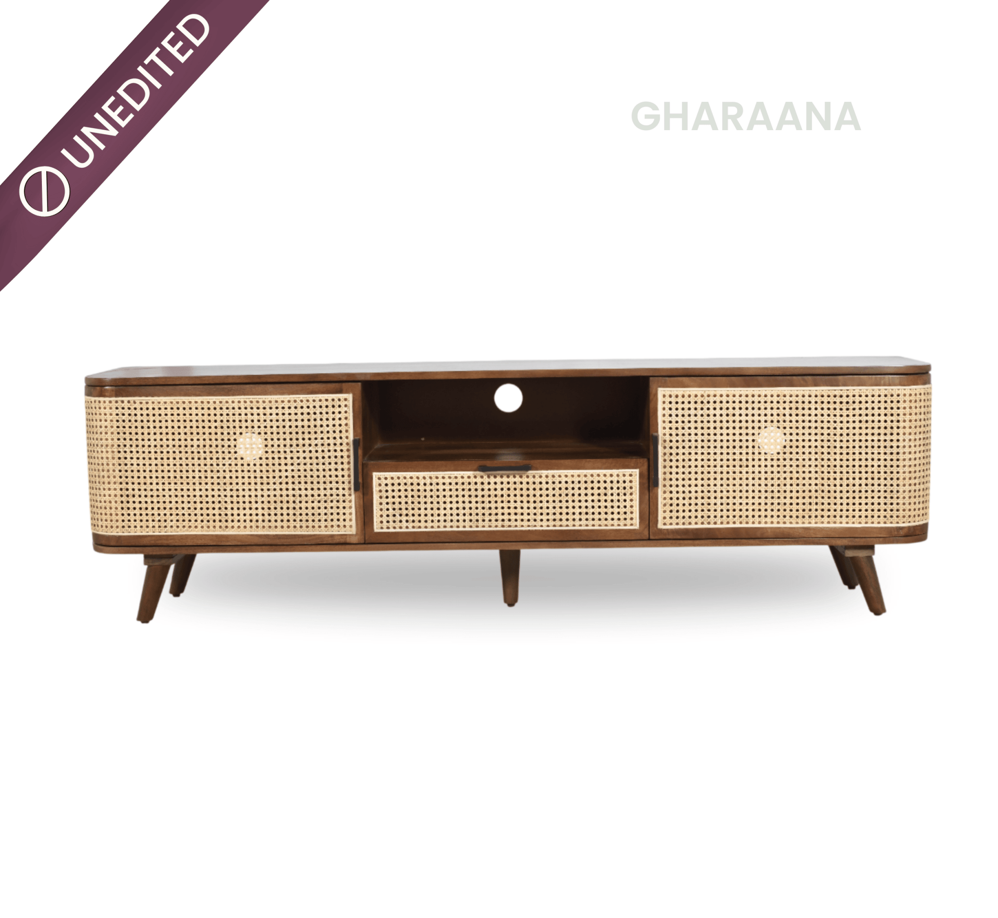 Vyut Wooden 6FT TV Console - Entertainment Centers & TV Stands - Gharaana
