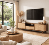 Vyut Wooden 6FT TV Console - Entertainment Centers & TV Stands - Gharaana