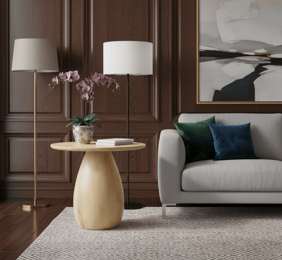 Gharaana.in Side Tables Akira Wooden Side Table