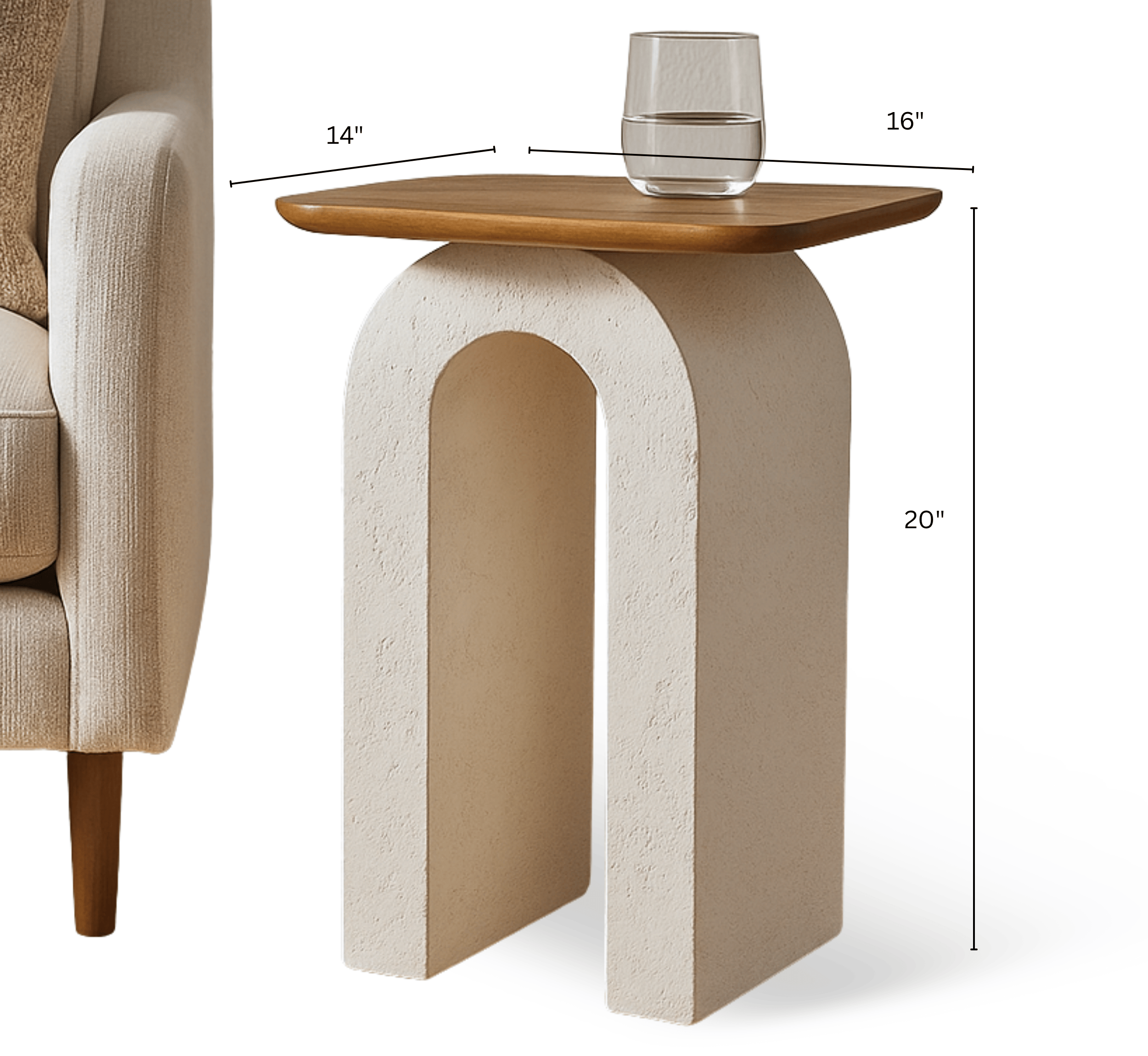 Gharaana.in Side Tables Vaayu Wooden Side Table