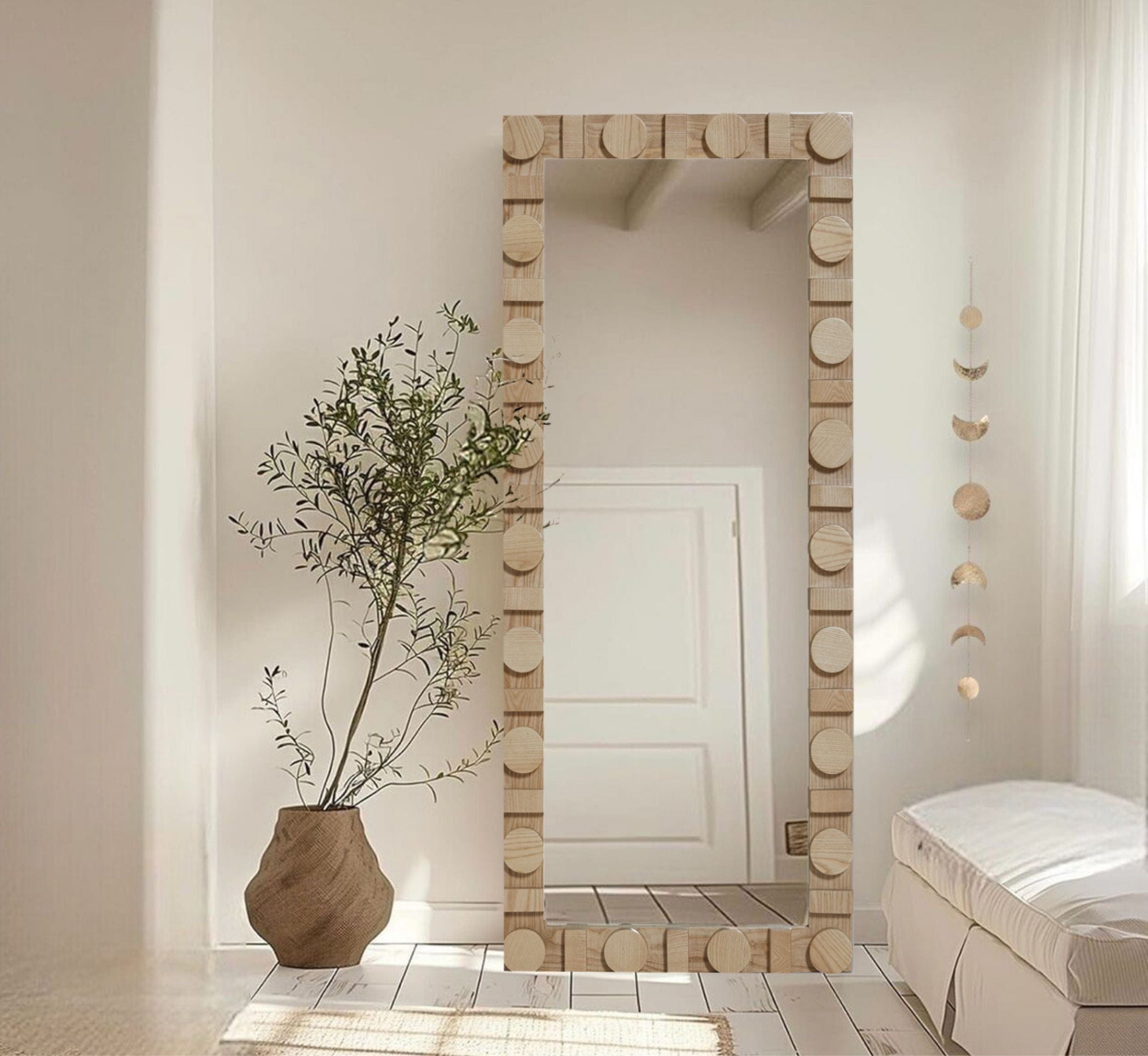 Gharaana Mirrors Alchemy Wooden 6FT Floor Mirror