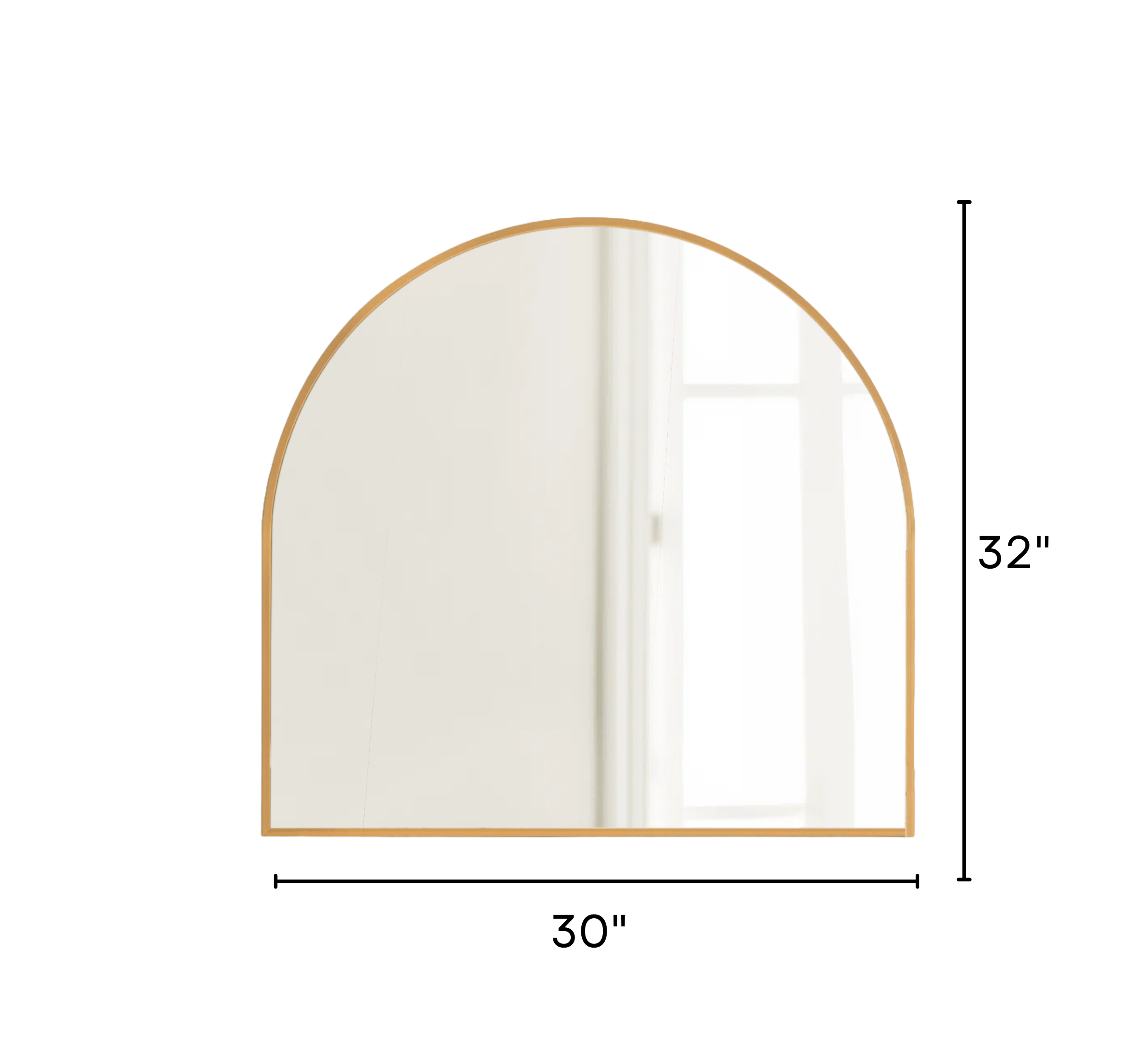 Gharaana Mirrors Arched Metal Wall Mirror