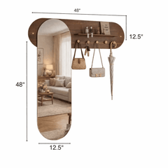 Busa Wooden Full - Length Mirror - Mirrors - Gharaana