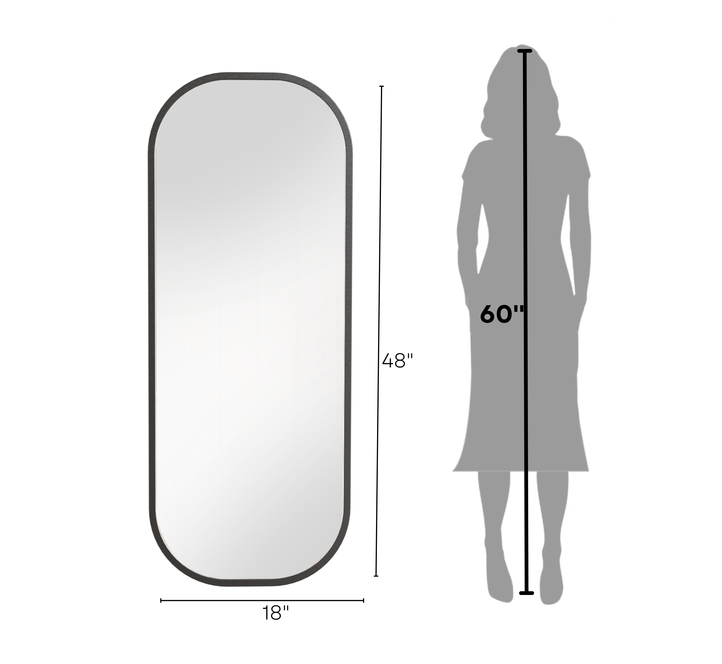 Gharaana Mirrors Capsule Metal Wall Mirror