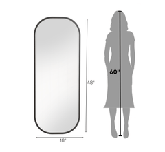 Gharaana Mirrors Capsule Metal Wall Mirror