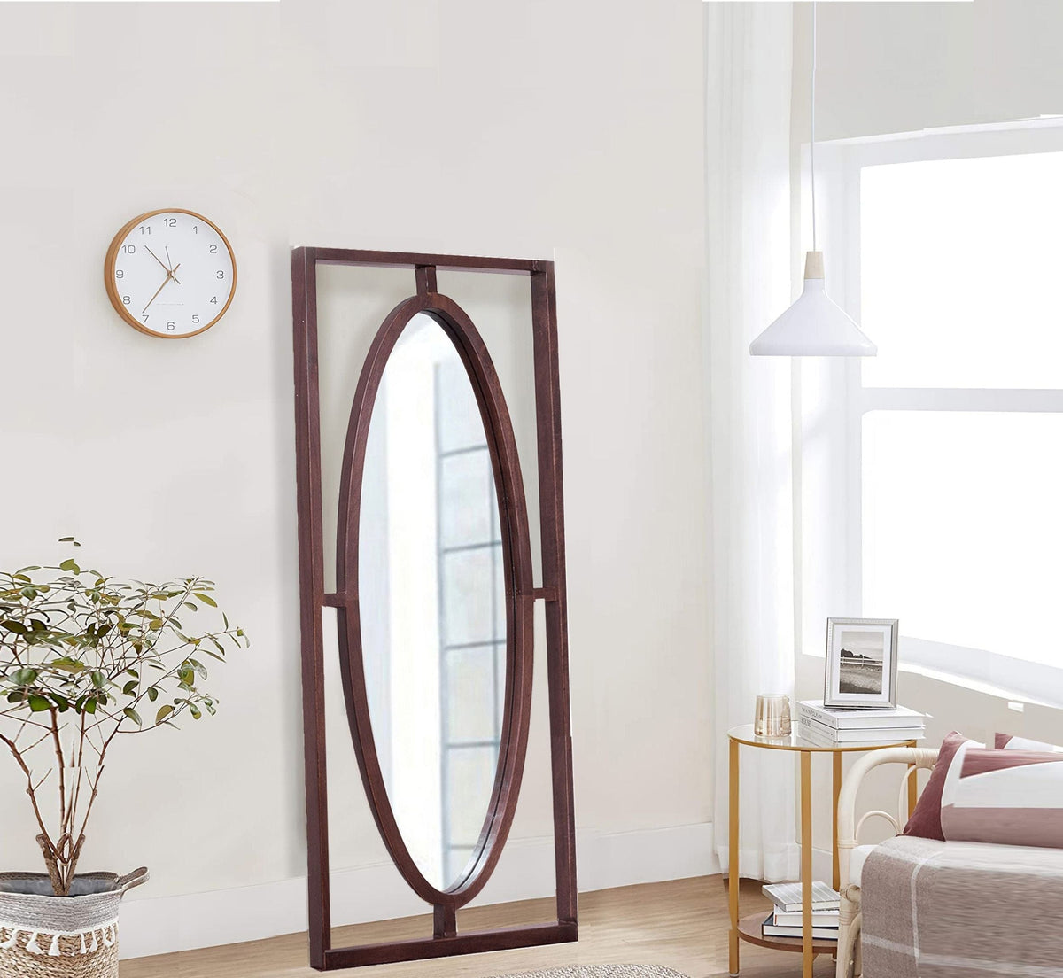 Gharaana Mirrors Ethan Wooden Wall Mirror