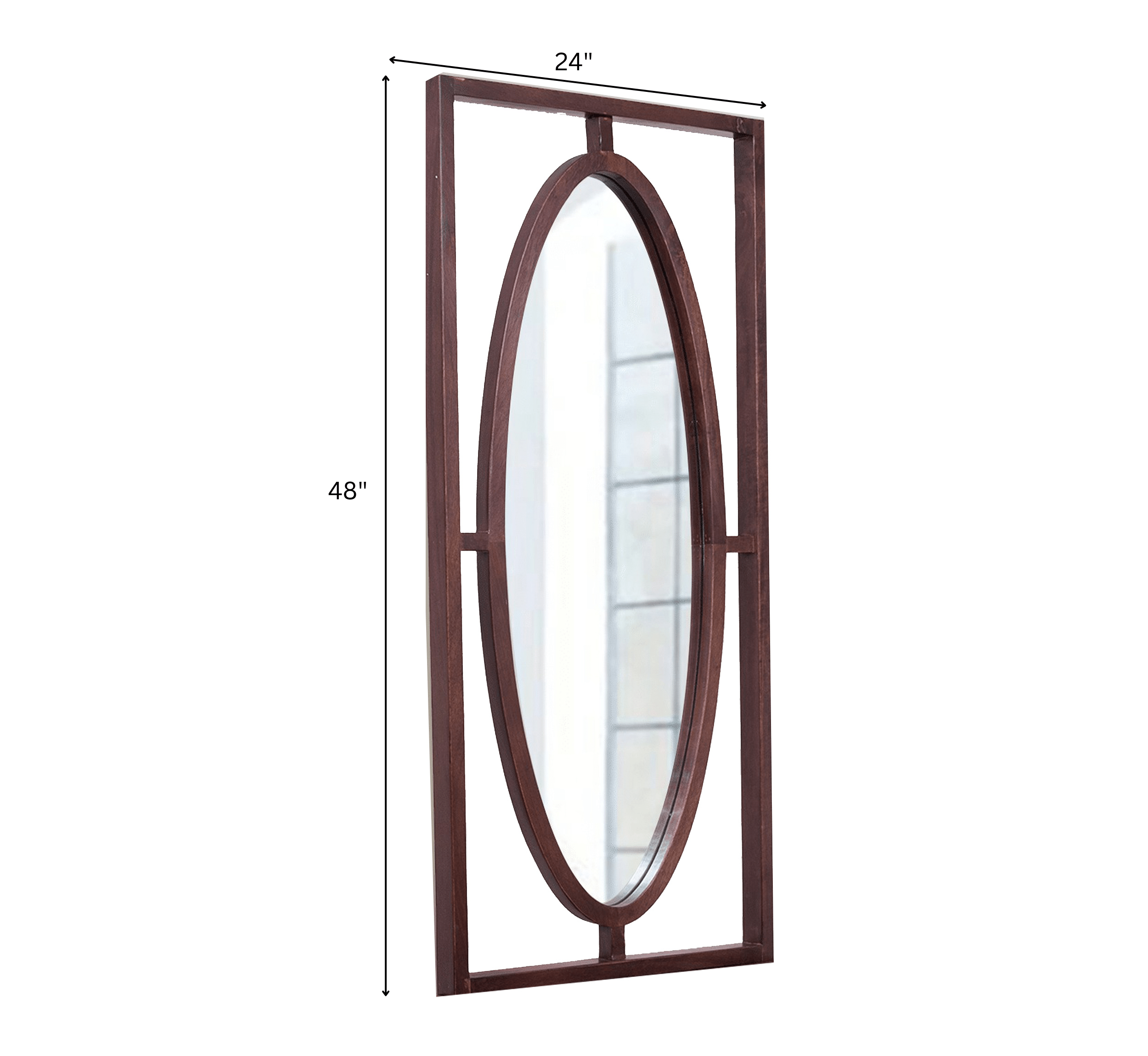 Gharaana Mirrors Ethan Wooden Wall Mirror