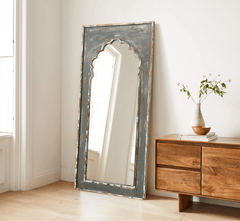 Gharaana Mirrors Jharokha Wooden 6FT Floor Mirror