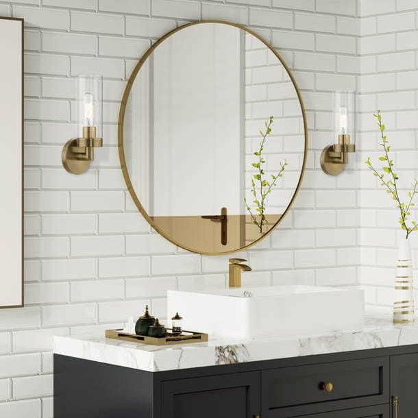 Gharaana Mirrors Kirk 24" Metal Wall Mirror