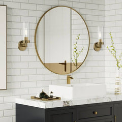 Gharaana Mirrors Kirk 24" Metal Wall Mirror