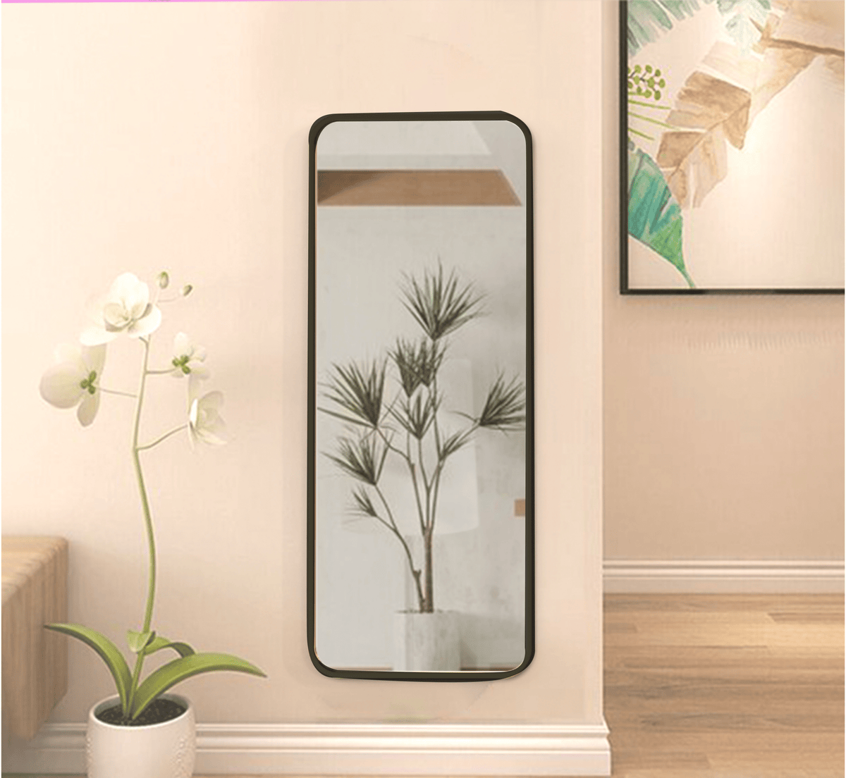 Gharaana Mirrors Mile Metal Wall Mirror