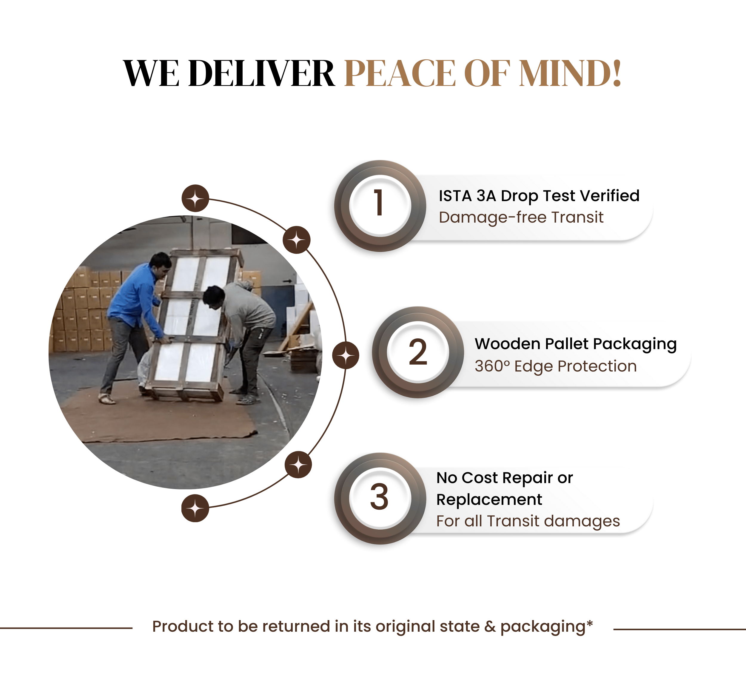 Gharaana Mirrors Pedro 40" Wooden Wall Mirror