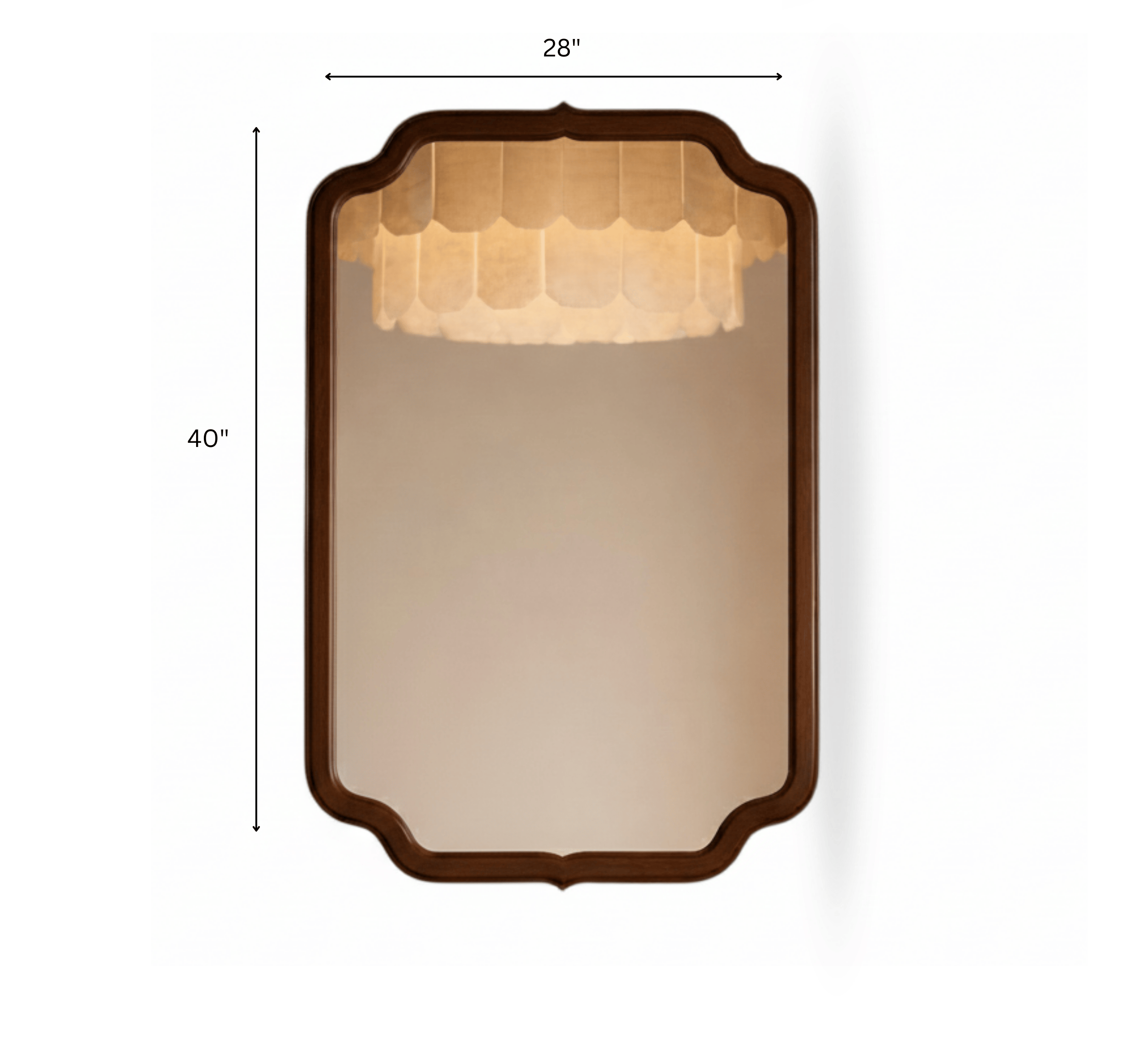 Gharaana Mirrors Pedro 40" Wooden Wall Mirror