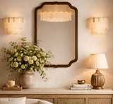 Pedro 40" Wooden Wall Mirror - Mirrors - Gharaana