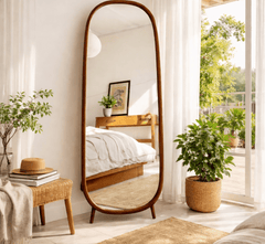 Gharaana Mirrors Piazza Wooden Full-Length Floor Mirror
