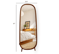 Gharaana Mirrors Piazza Wooden Full-Length Floor Mirror