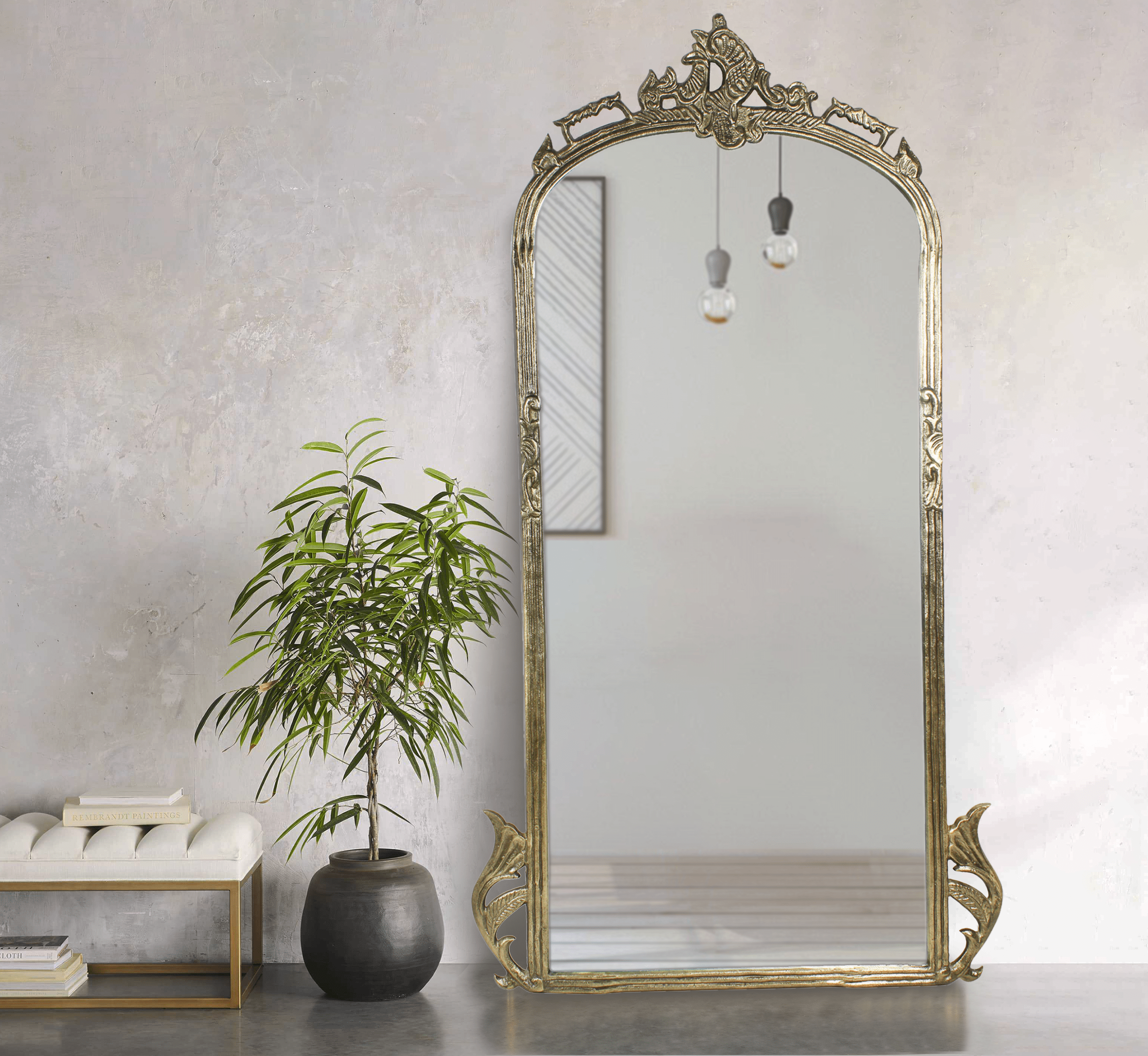 Gharaana Mirrors Victorian Arched 6FT Floor Mirror