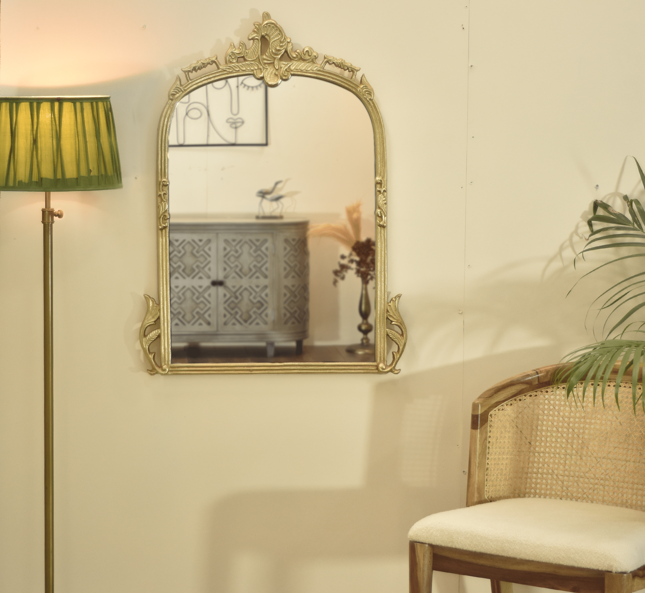 Gharaana Mirrors Victorian Arched Wall Mirror