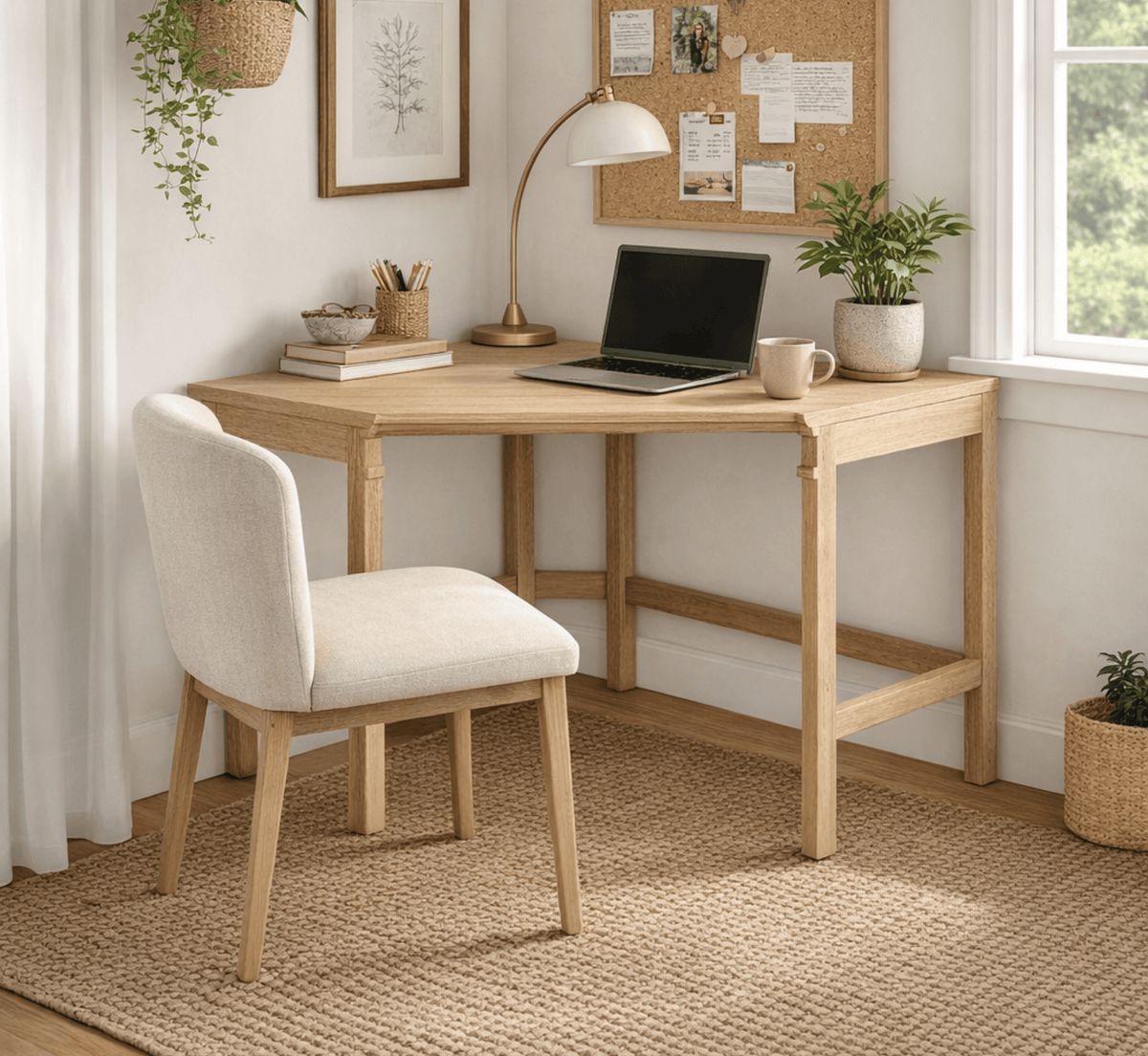 Gharaana Office Desk Arc Wooden Workstation Desk
