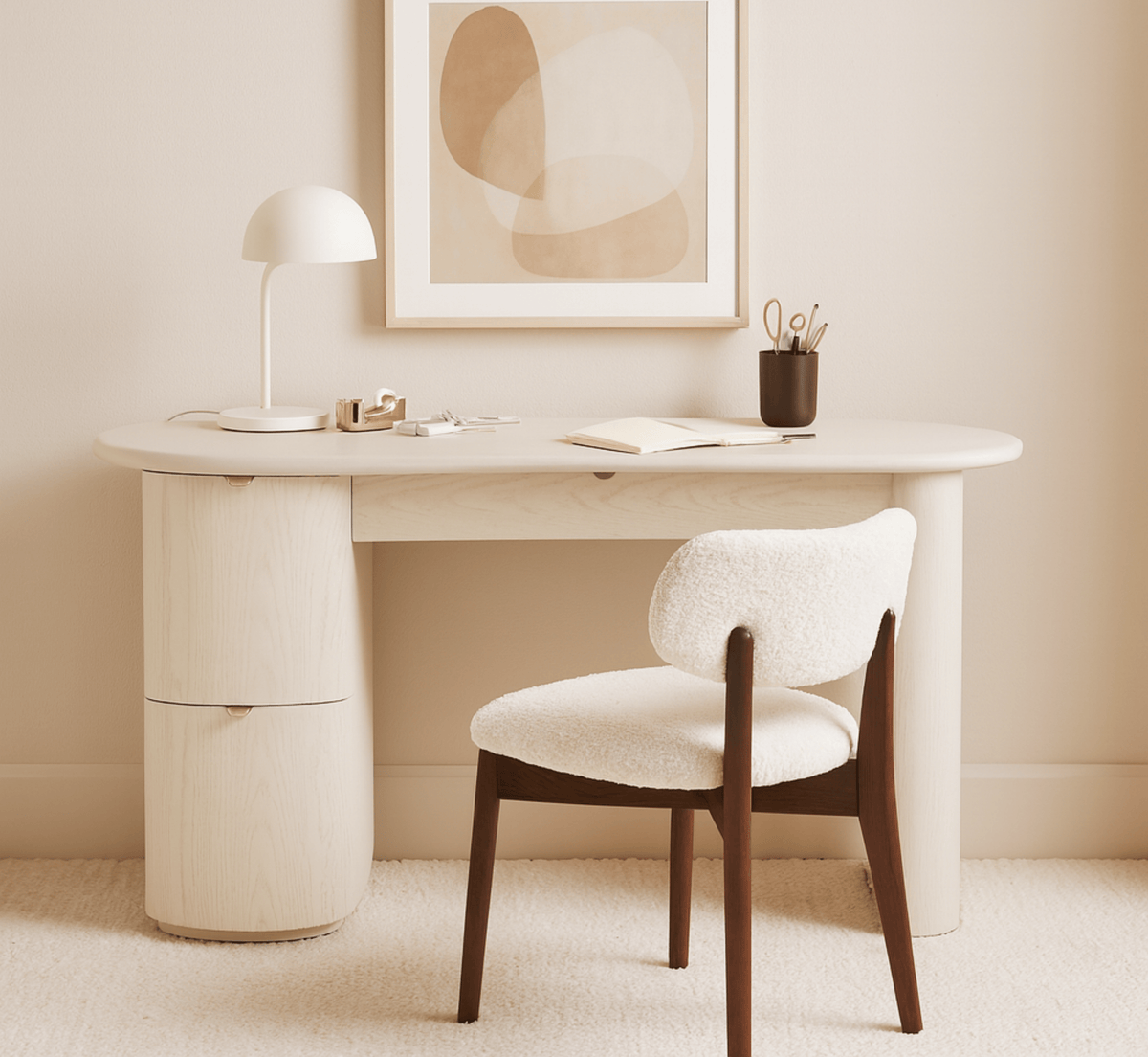 Gharaana Office Desk Leyah Wooden Office Desk