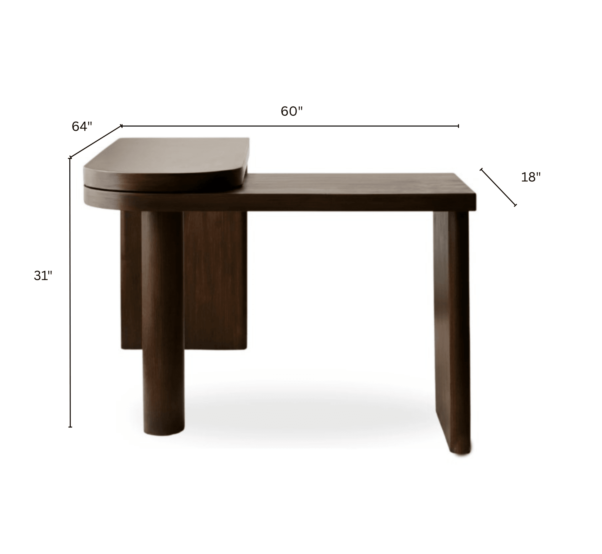 Prime Wooden Workstation Desk - Office Desk - Gharaana
