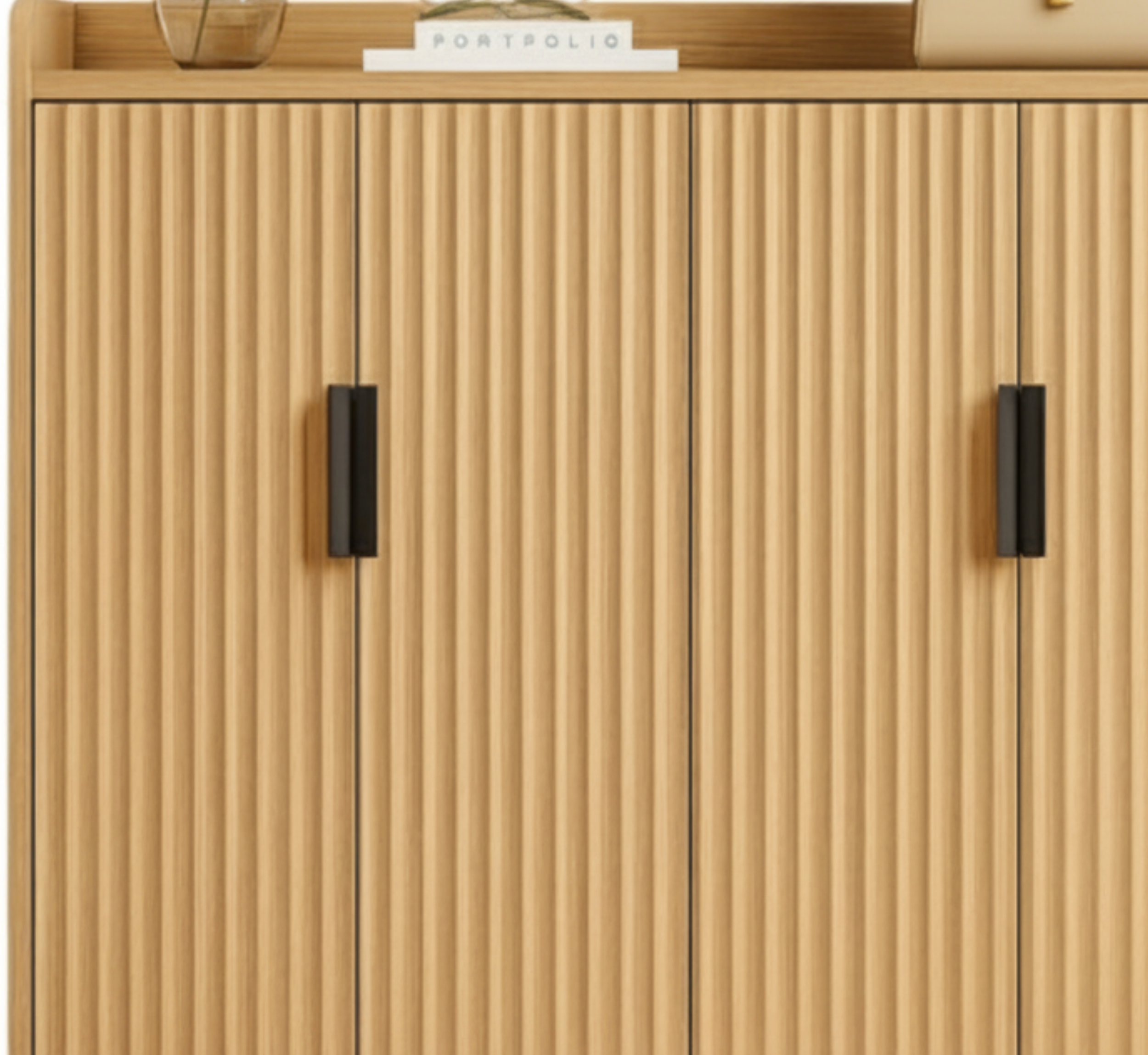 Gharaana Shoe Racks Isharya Wooden Full Size Shoe Cabinet